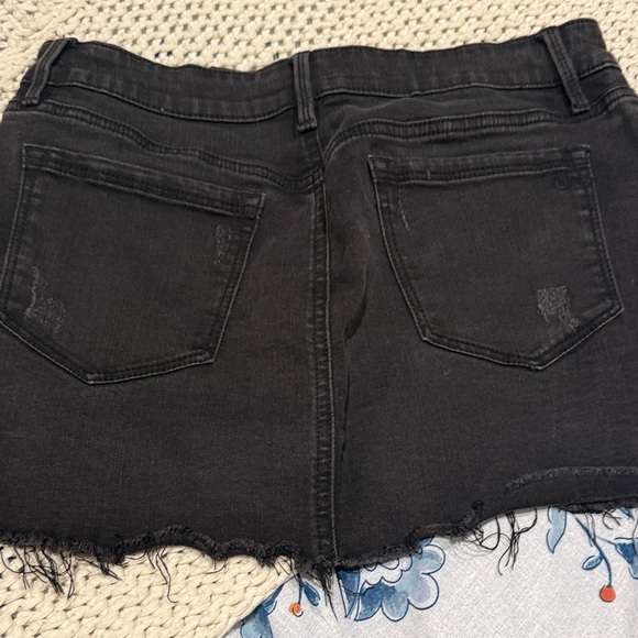 American Rag Black Distressed Denim Mini Skirt - Picture 7 of 7